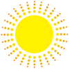 黄色い太陽　ドット