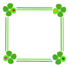 四つ葉のクローバーフレーム　透過png