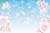 桜と青空の背景