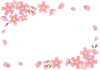 桜の花フレーム【透過PNG】