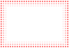 水玉のフレーム2　赤　(透過PNG)
