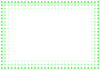 水玉のフレーム3　緑　(透過PNG)