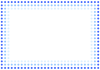 水玉のフレーム4　青　(透過PNG)