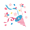 さくらクラッカー　透過PNG