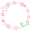 桜のリース　透過PNG