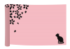 猫と桜のフレーム
