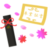 卒業証書と桜　透過png