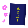 卒業証書　本型　透過png