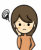 女性03　困った人。（透過PNG)