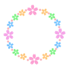 桜のカラフルリング　透過png