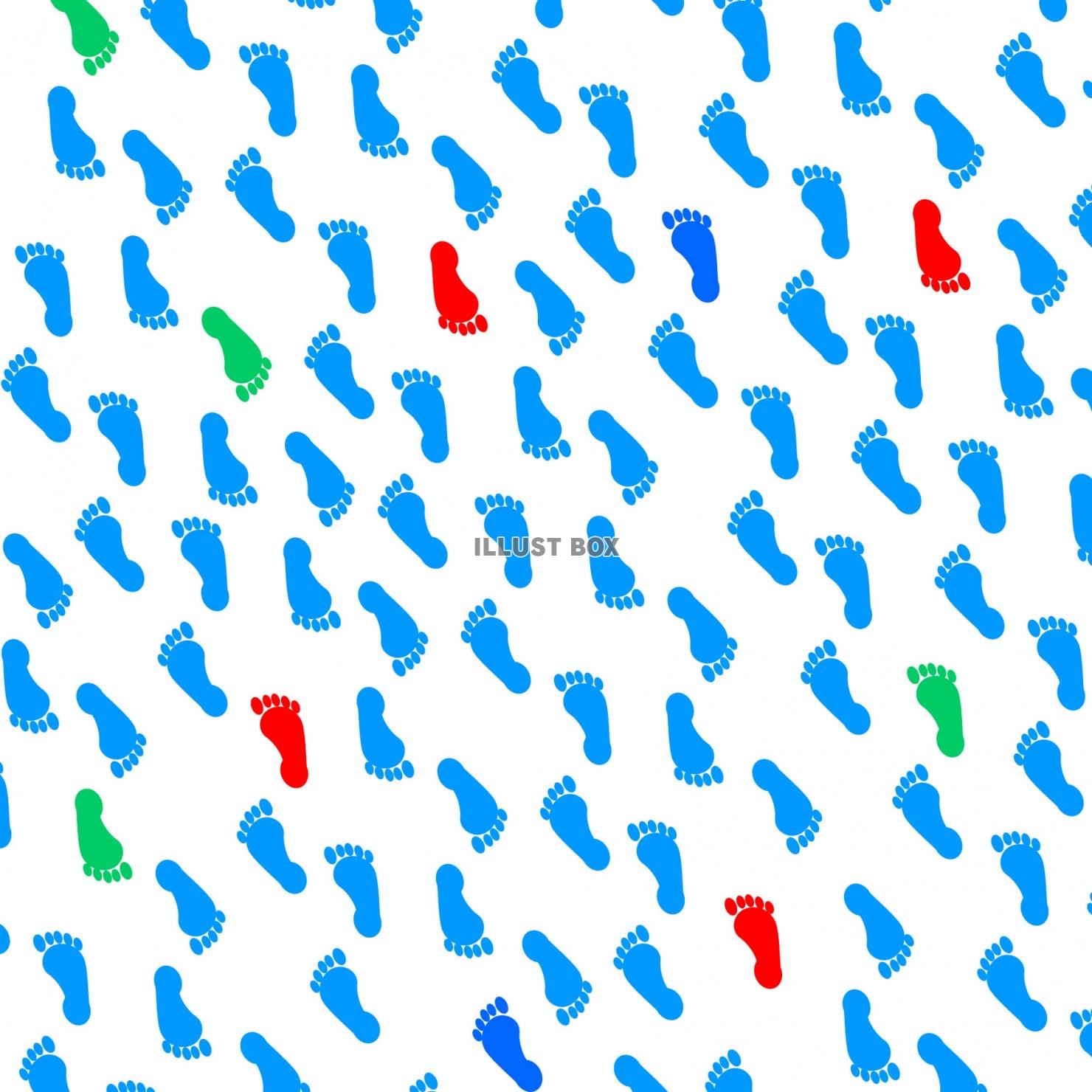 足跡のパターン背景用イラスト5