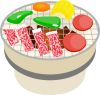 七輪で焼肉(png・CSeps）