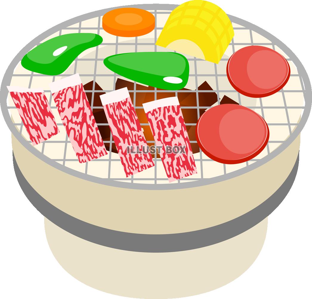 無料イラスト 七輪で焼肉 Png Cseps