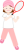 テニスする女性(png・CSeps）