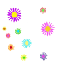 花の背景　透過png