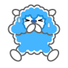 【透過png】もふもふの青いひつじくん3