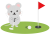 パターゴルフをする動物(png・CSeps）
