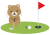 パターゴルフをする動物(png・CSeps）