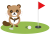 パターゴルフをする動物3(png・CSeps）