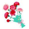 カーネーション花束　透過PNG