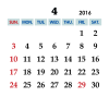 カレンダー 016　2016年04月 〔PING〕