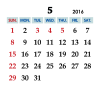 カレンダー 017　2016年05月 〔PING〕