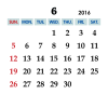 カレンダー 018　2016年06月 〔PING〕