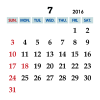 カレンダー 019　2016年07月 〔PING〕