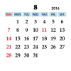 カレンダー 020　2016年08月 〔PING〕