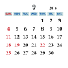 カレンダー 021　2016年09月 〔PING〕