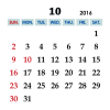 カレンダー 022　2016年10月 〔PING〕