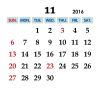 カレンダー 023　2016年11月 〔PING〕