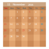 カレンダー 035　2016年11月 〔PING〕