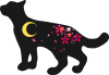 猫の夜散歩【PNG】