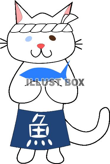 ねこのさかなやさん【白にゃんこオッドアイ版】