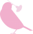 母の日カーネーションの花と小鳥(png・CSeps）