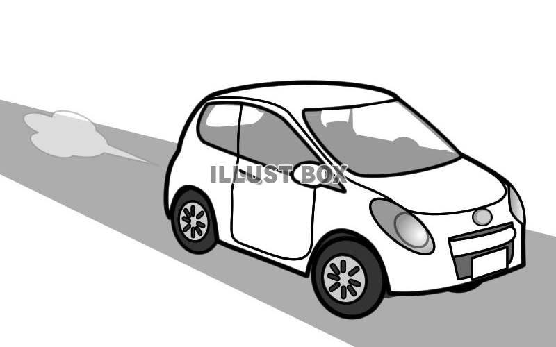 無料イラスト 右向きに走る自動車1