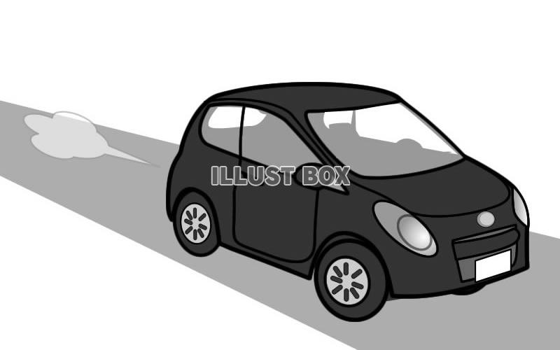 無料イラスト 右向きに走る自動車6