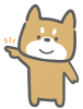 柴犬くん　指さし　（透過PNG)