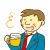 ビールを飲む男性