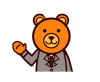 受付クマさん　透過png