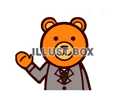 受付クマさん　透過png