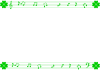 音符とクローバーのフレーム(緑)
