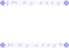 音符とクローバーのフレーム(グレー)