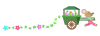 ネズミの花売りライン　透過png