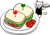 にゃんこカフェ。サンドイッチ【PNG】