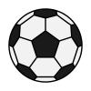 サッカーボールのイラスト　(透過PNG)