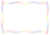 虹色の線フレーム　波線3【透過PNG】