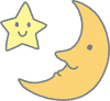 ハロウィン 月と星  ☆背景透過PNG
