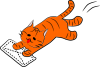 チャトラにゃんこの雑きんがけ【PNG】